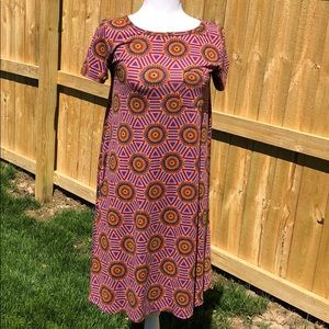 LulaRoe Carly XXS Purple orange green